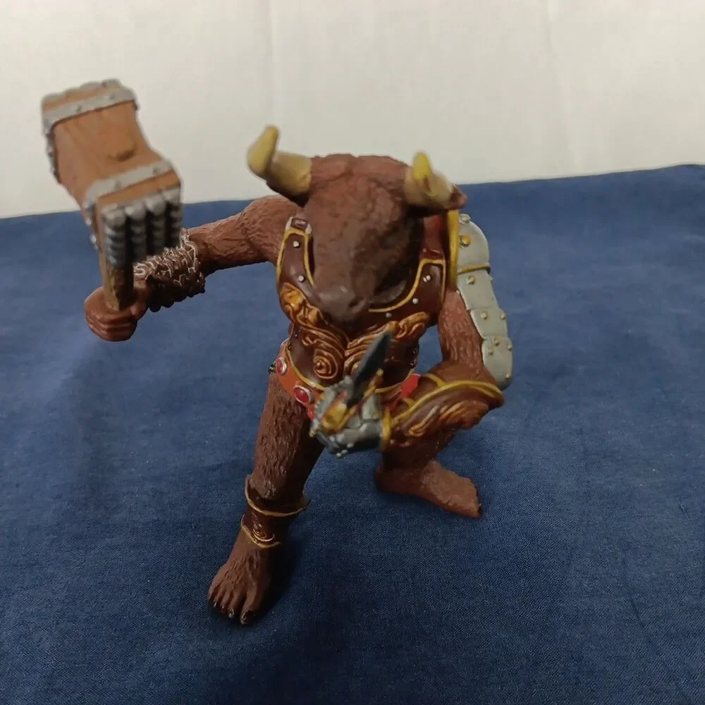 Papo Faceless Horseman Minotaur and Dragon Head Warrior Action Figure Lot PVC